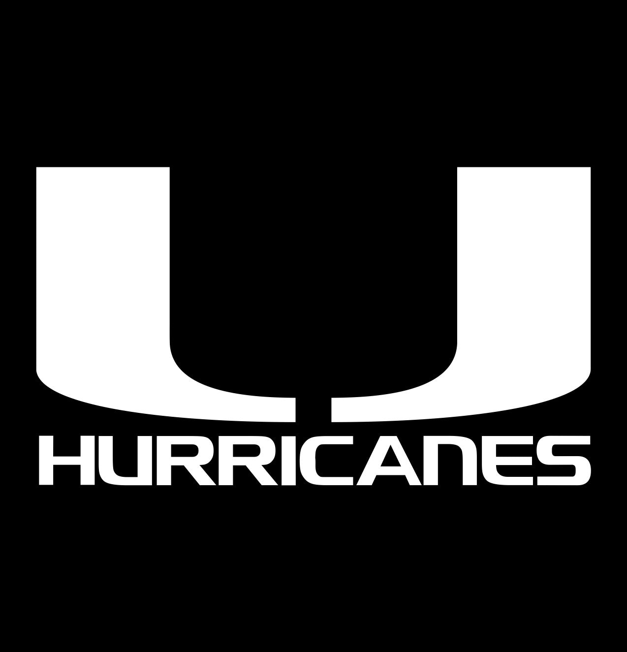 Miami Hurricanes decal, car decal sticker, college football