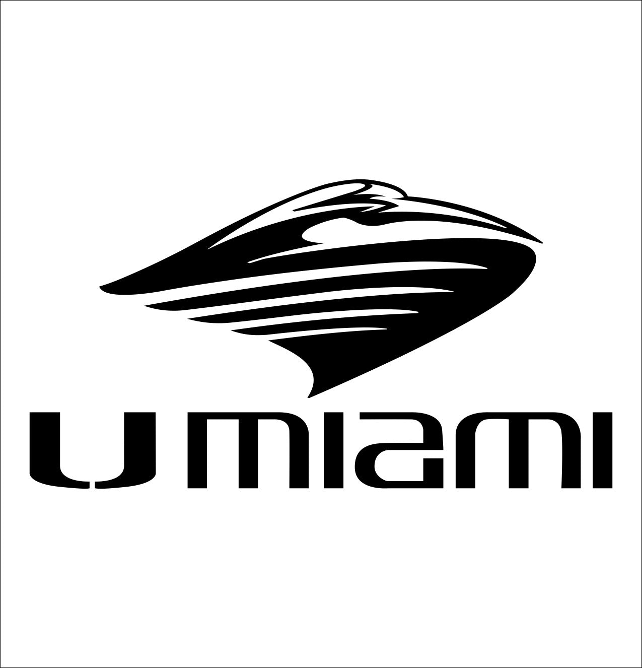Miami Hurricanes Chrome Auto Emblem Decal – 2 3/4 X 2 1/2 Inches – Team Promark