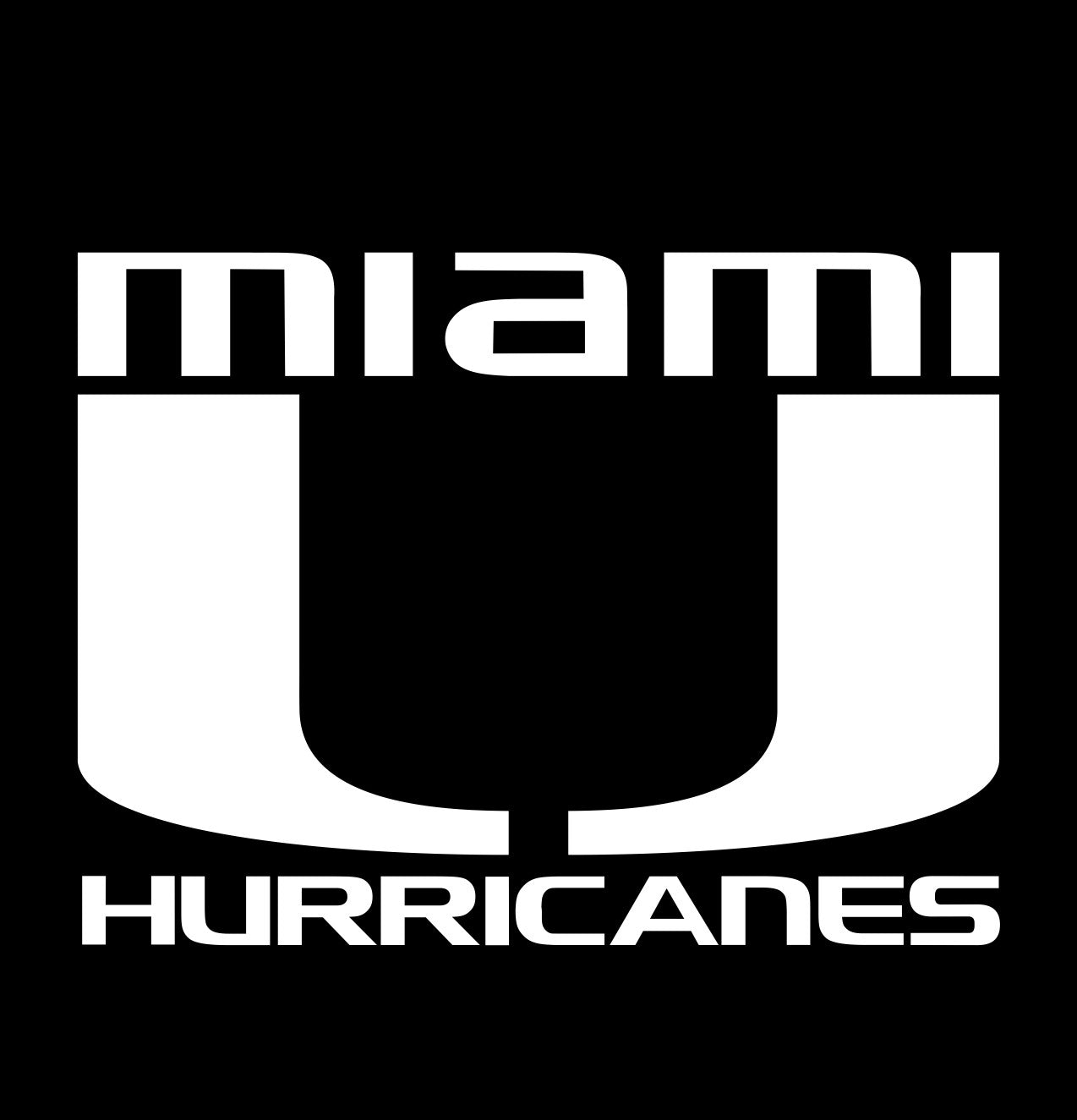 Miami Hurricanes decal, car decal sticker, college football