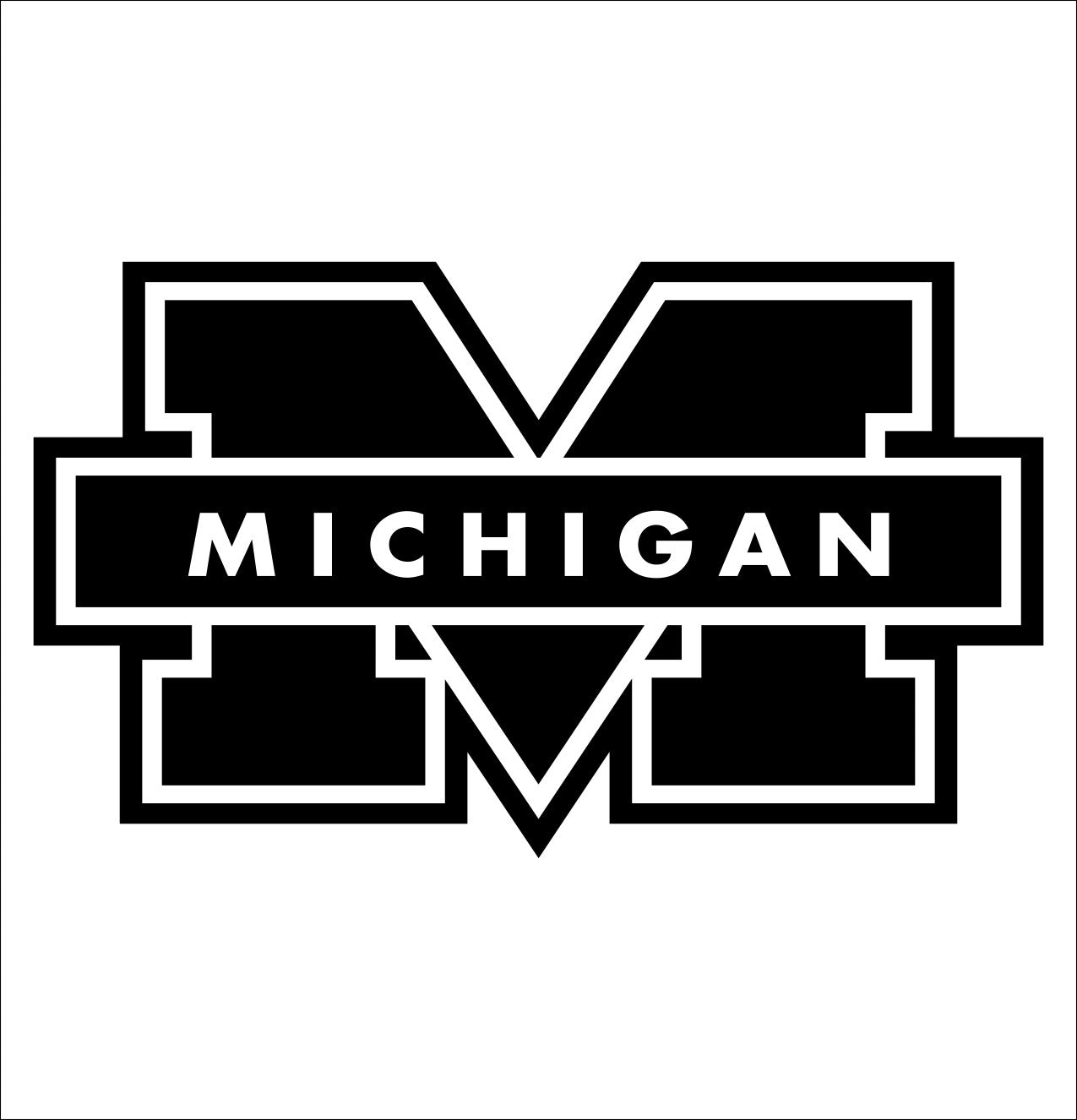 Michigan Wolverines decal, car decal sticker, college football