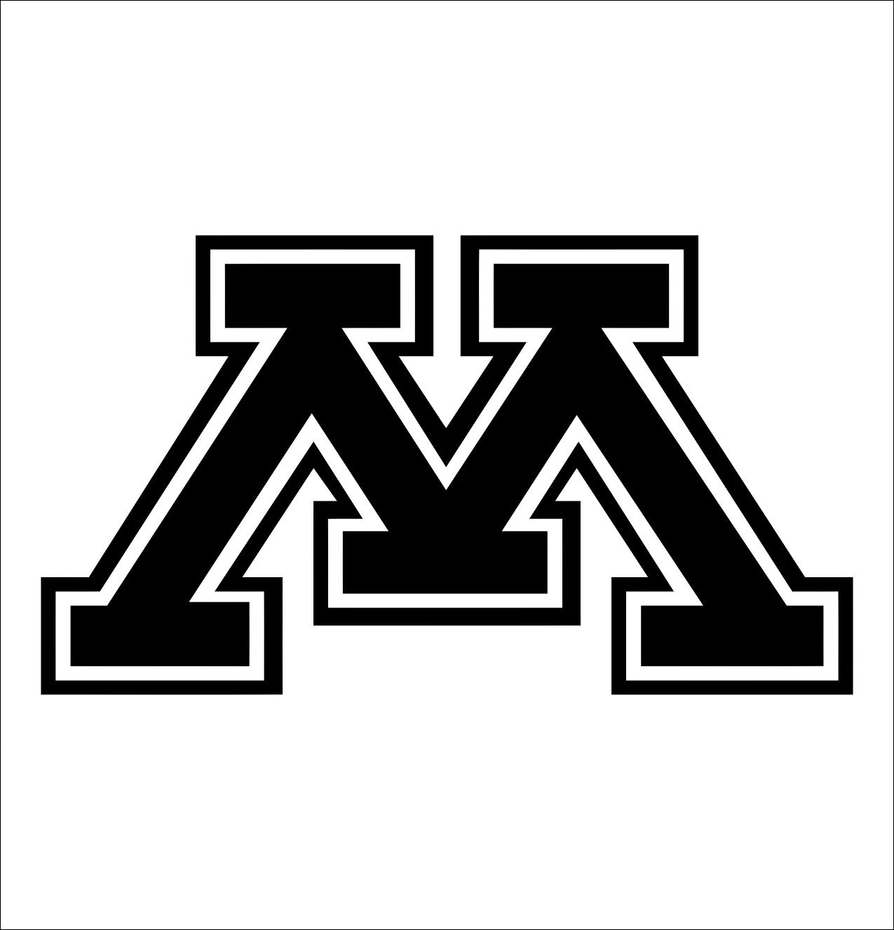 Minnesota Golden Gophers decal, car decal sticker, college football