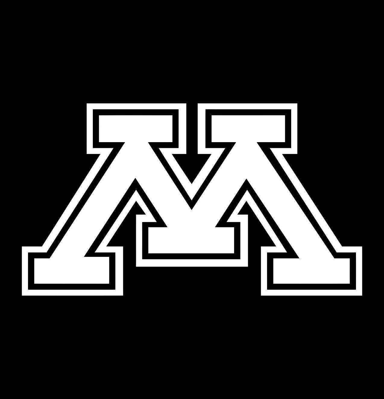 Minnesota Golden Gophers decal, car decal sticker, college football