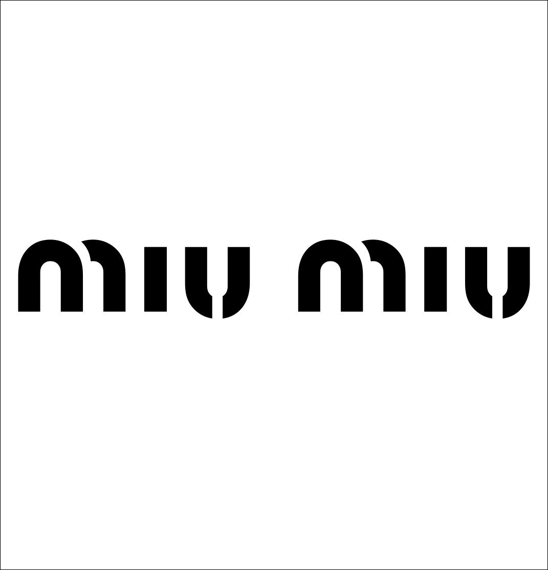 Miu Miu decal, car decal sticker