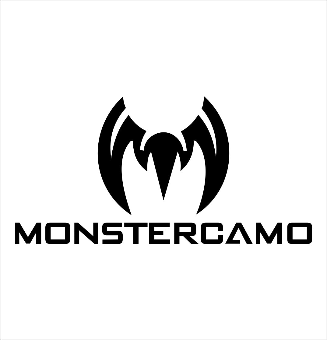 monster camo decal, sticker, hunting fishing decal, car sticker