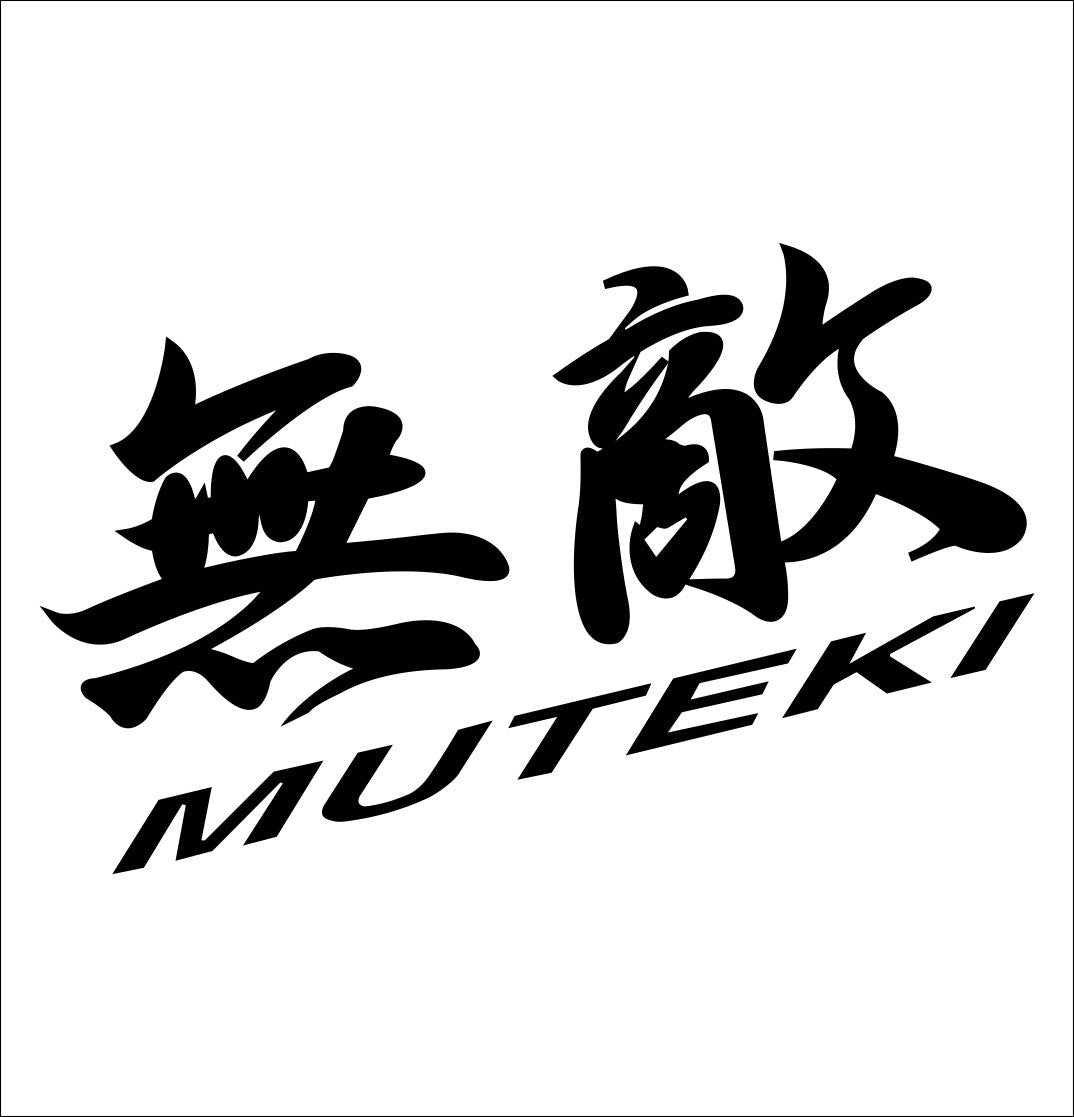 Muteki decal, audio decal, car decal sticker