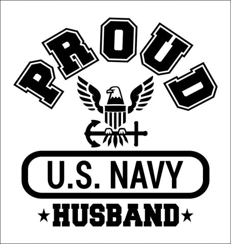 Proud US Navy Husband decal