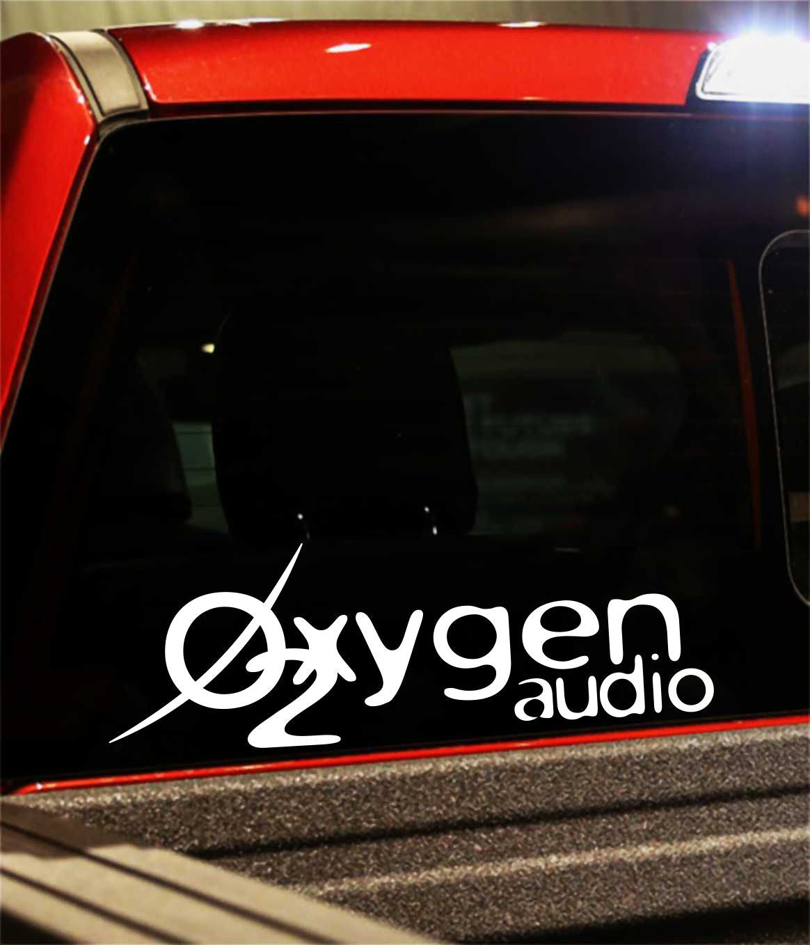 Oxygen O2 decal, sticker, audio decal