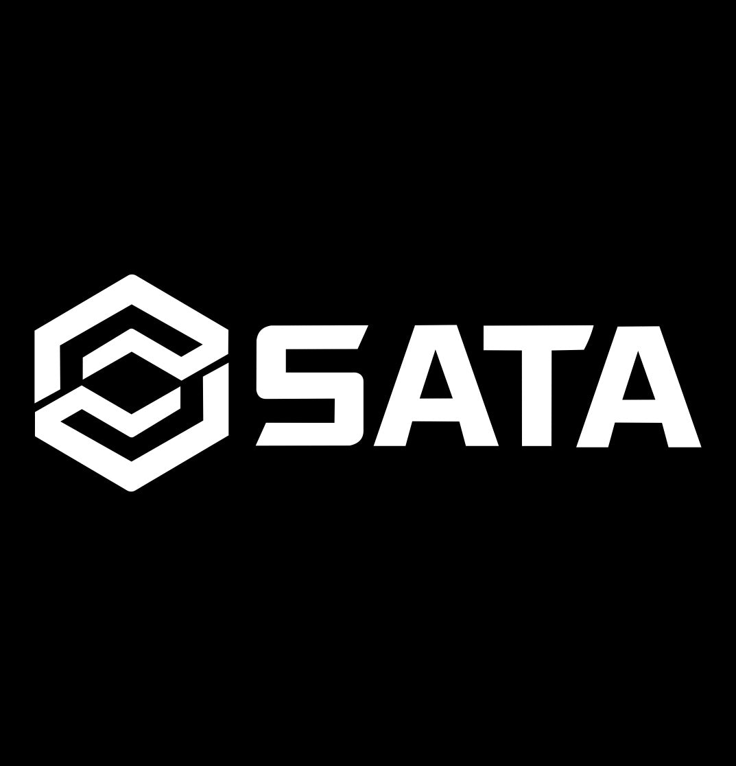 sata decal, car decal sticker