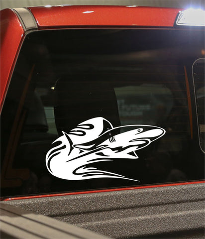 shark 2 flaming animal decal - North 49 Decals