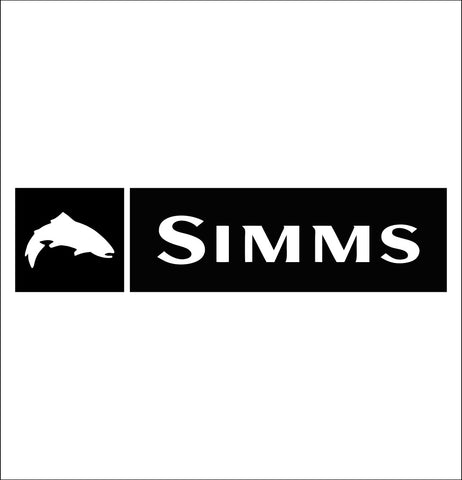 simms 2 decal, car decal sticker, fishing decal