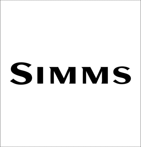 simms decal, car decal sticker, fishing decal