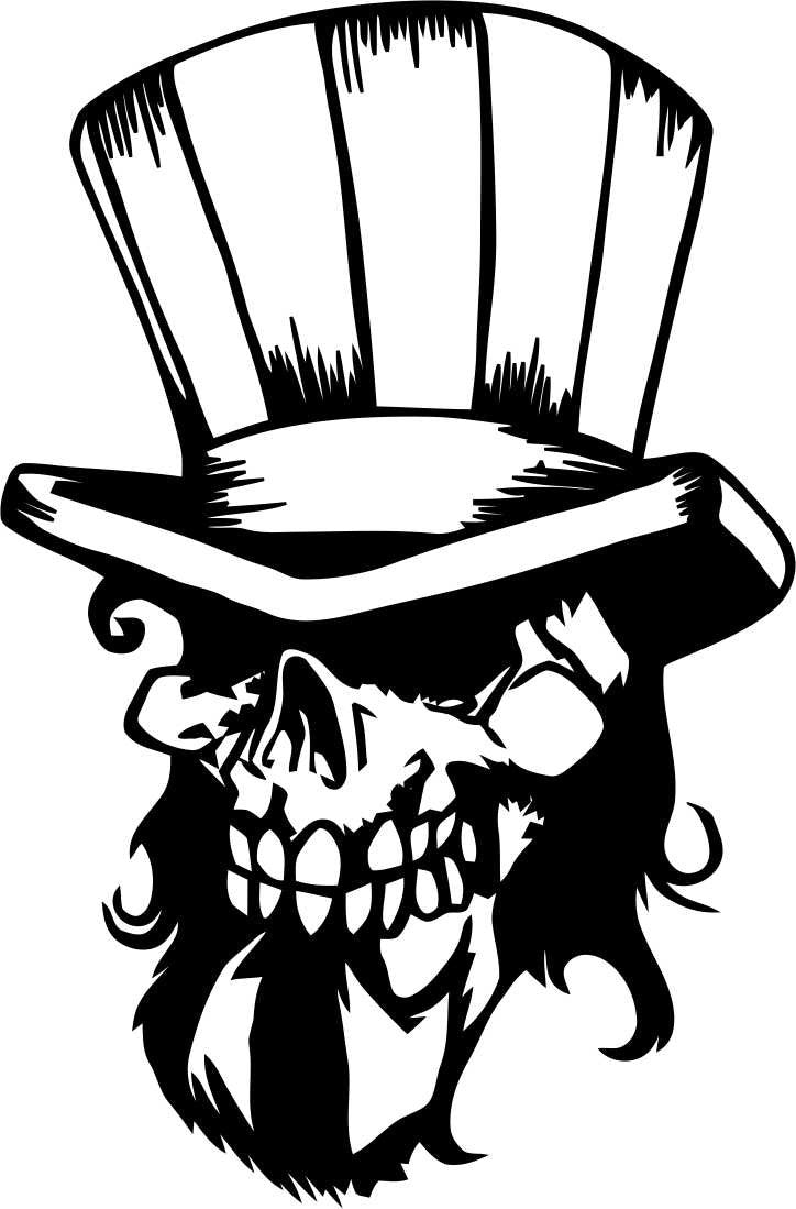 skull 20 skull biker decal - North 49 Decals