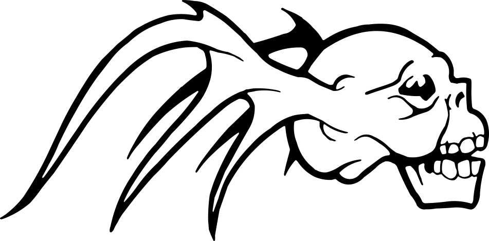 skull 33 skull biker decal - North 49 Decals