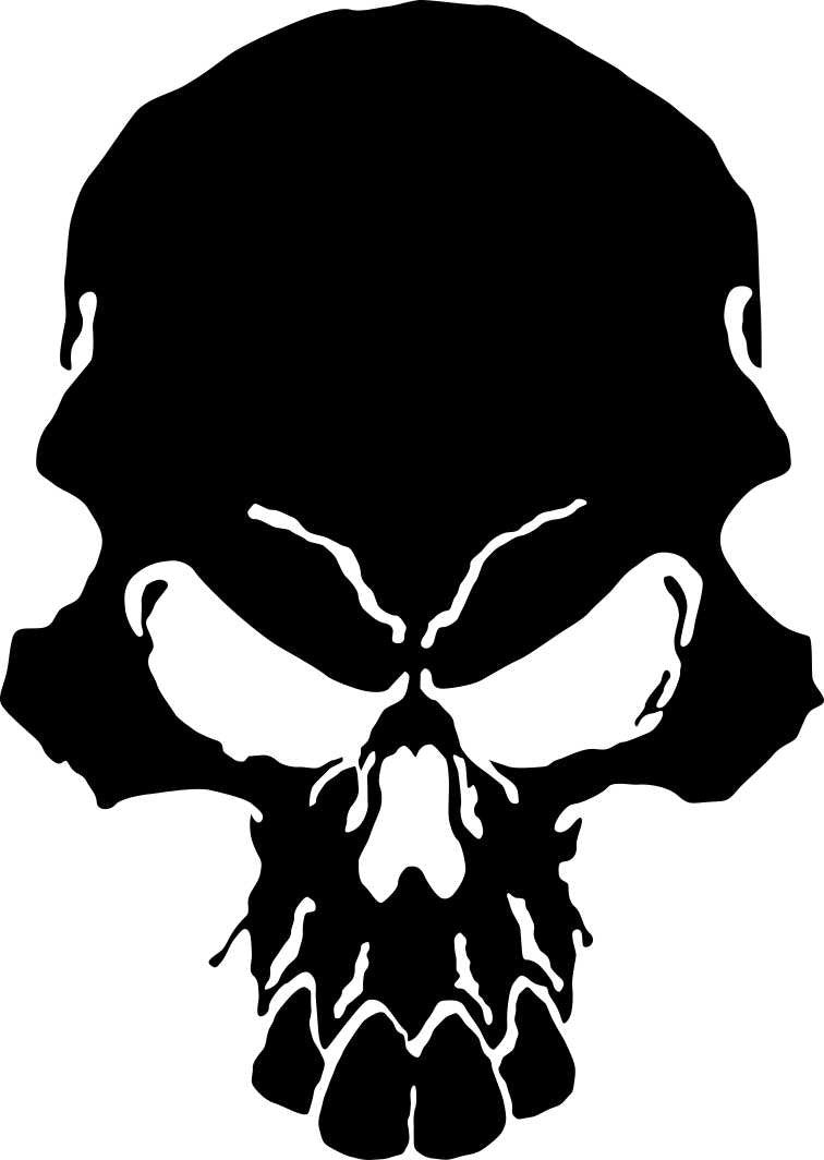 skull 39 skull biker decal - North 49 Decals