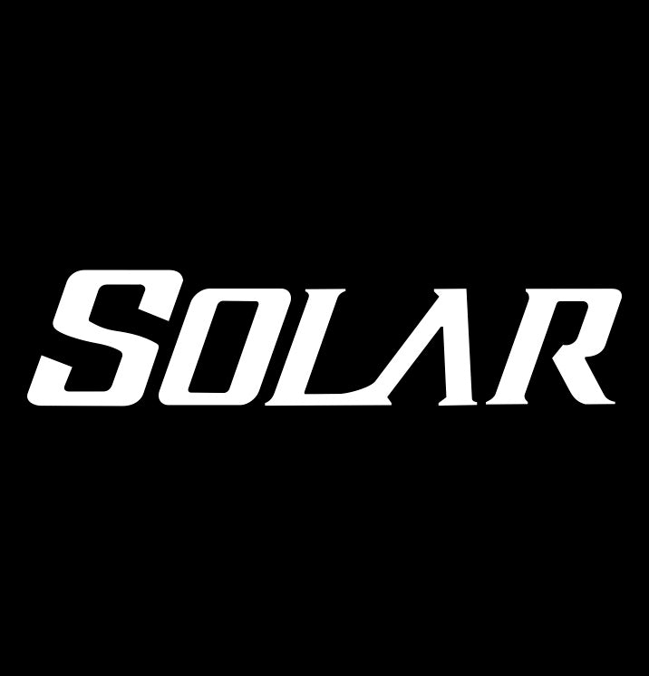 Solar Guitars decal, music instrument decal, car decal sticker