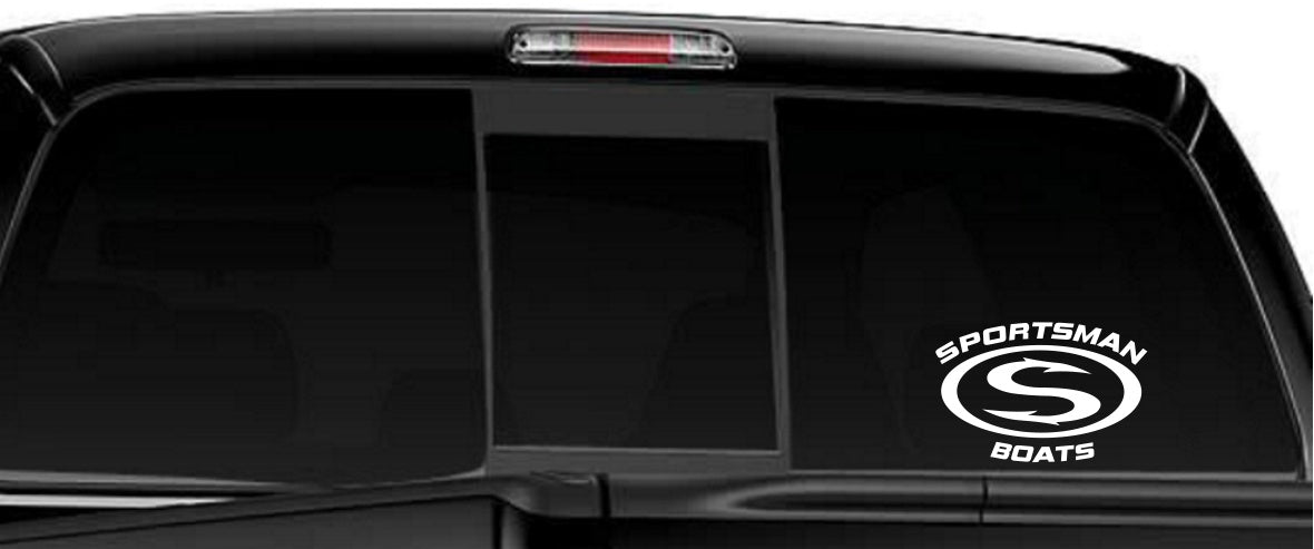 sportsman boats decal, car decal, hunting fishing sticker