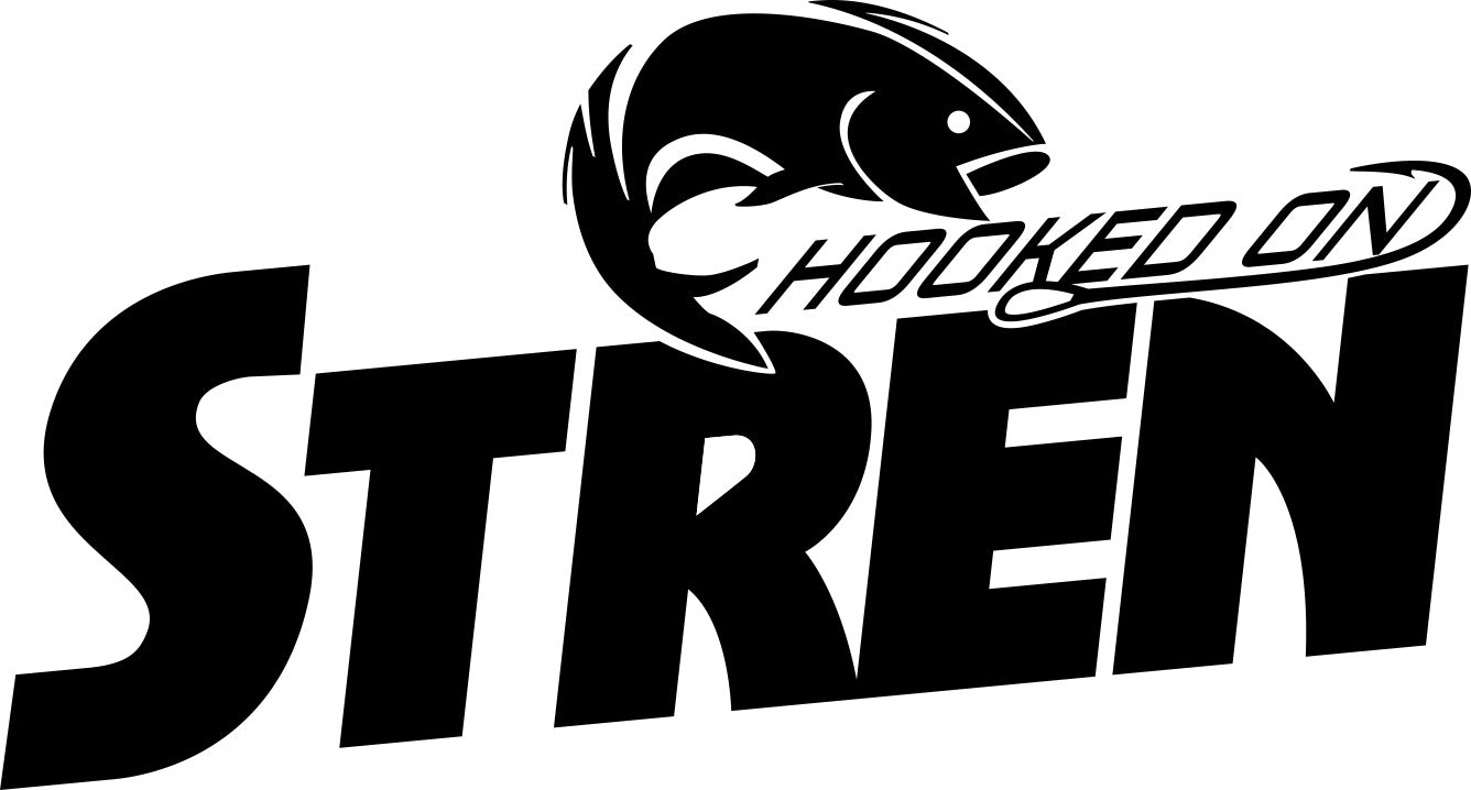 stren decal, car decal, fishing sticker