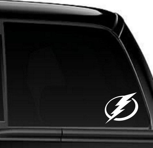 Tampa Bay Lightning Decal 4x4 Perfect Cut White