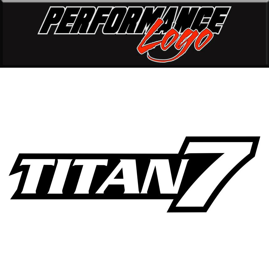 Titan 7 Wheels decal, performance car decal sticker