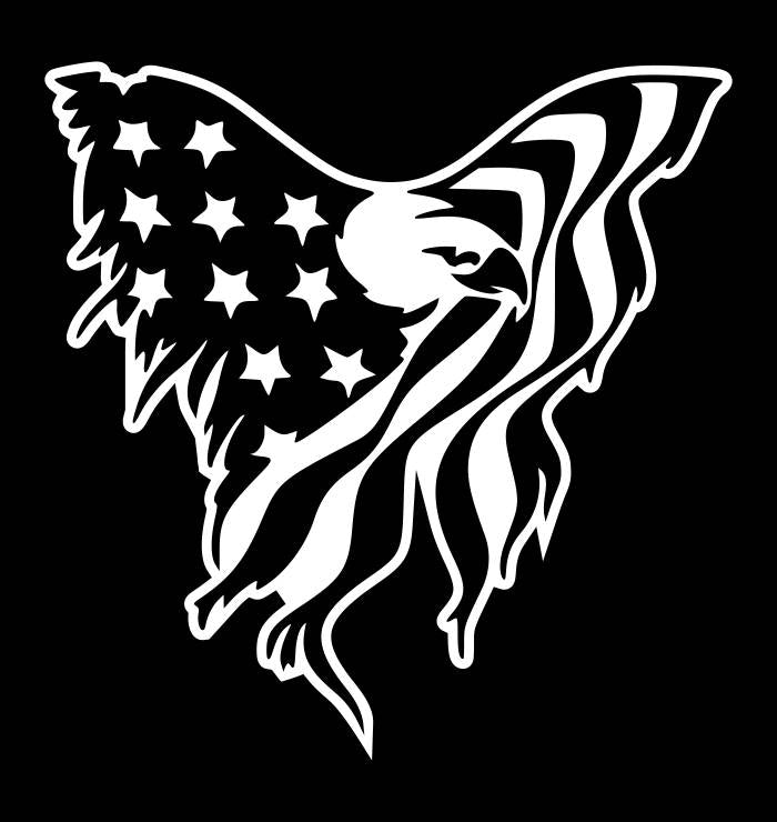 US Flag Eagle decal
