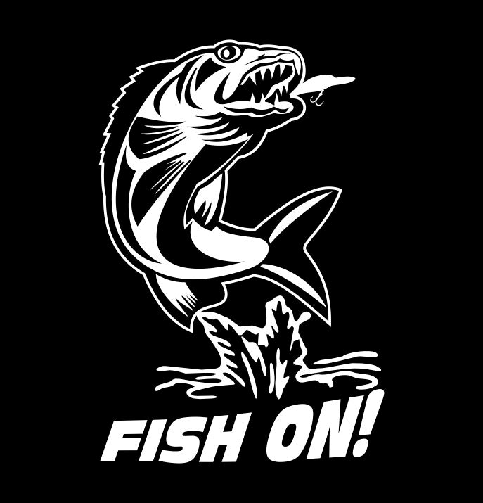 walleye fish on fishing decal