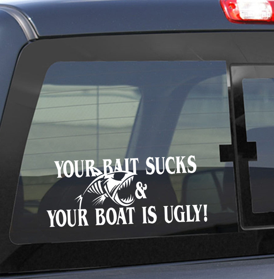 fishing decals, car decal, window sticker