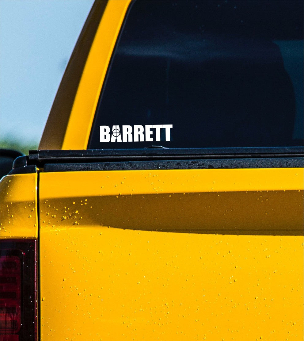 Barrett decal, sticker, firearm sticker