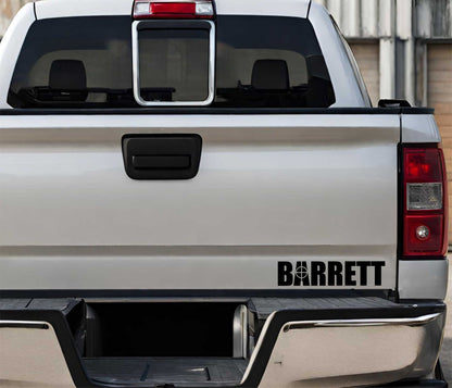 Barrett decal, sticker, firearm sticker