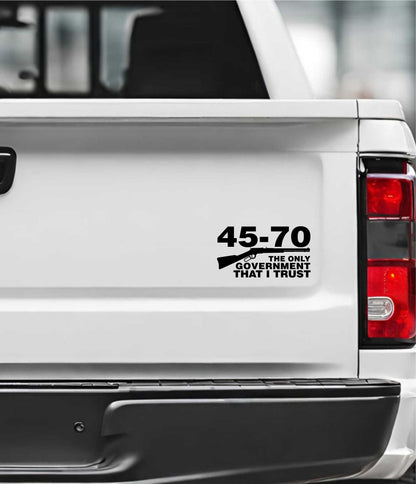 45-70 The only government that I trust decal B