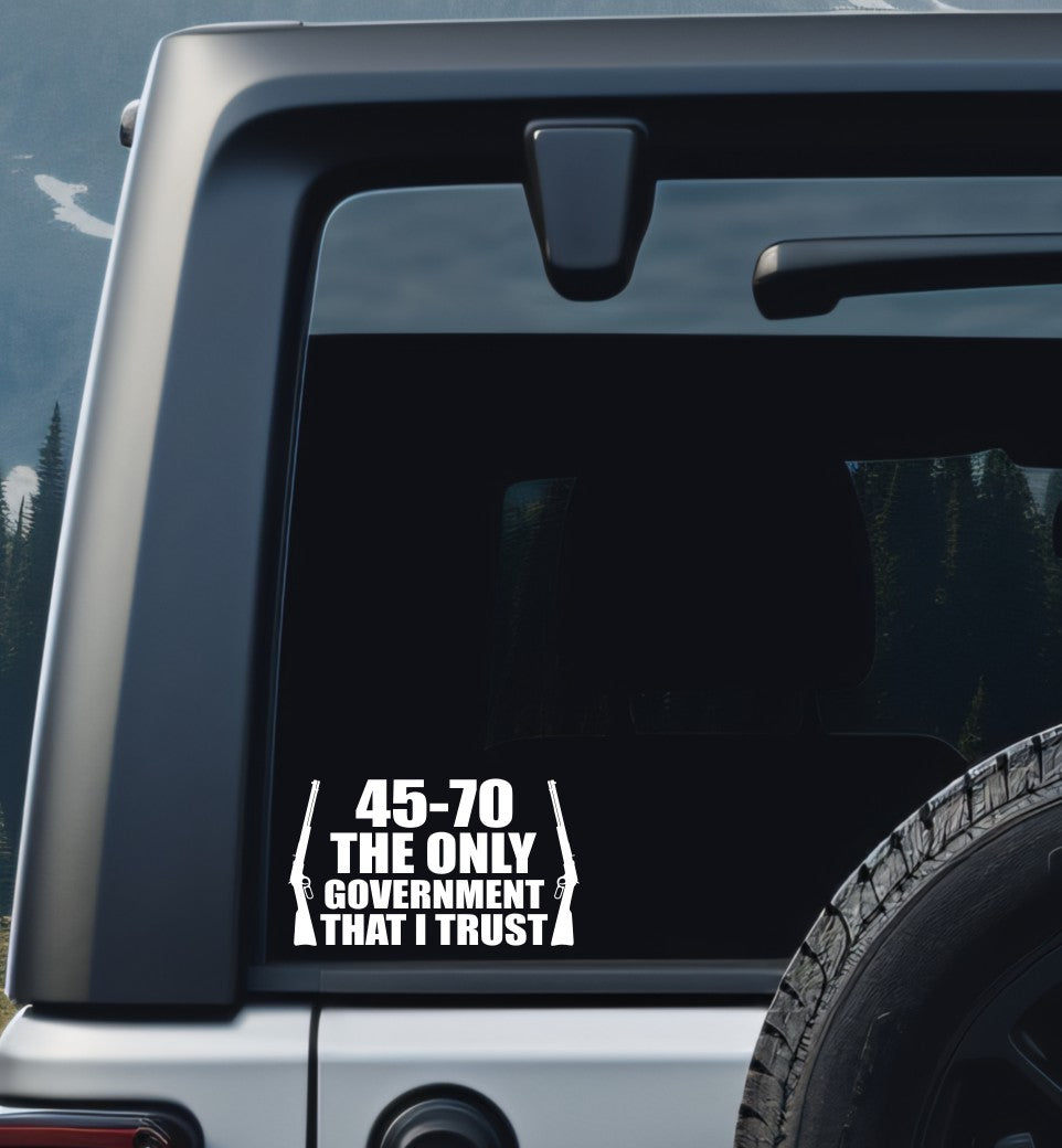 45-70 The only government that I trust decal