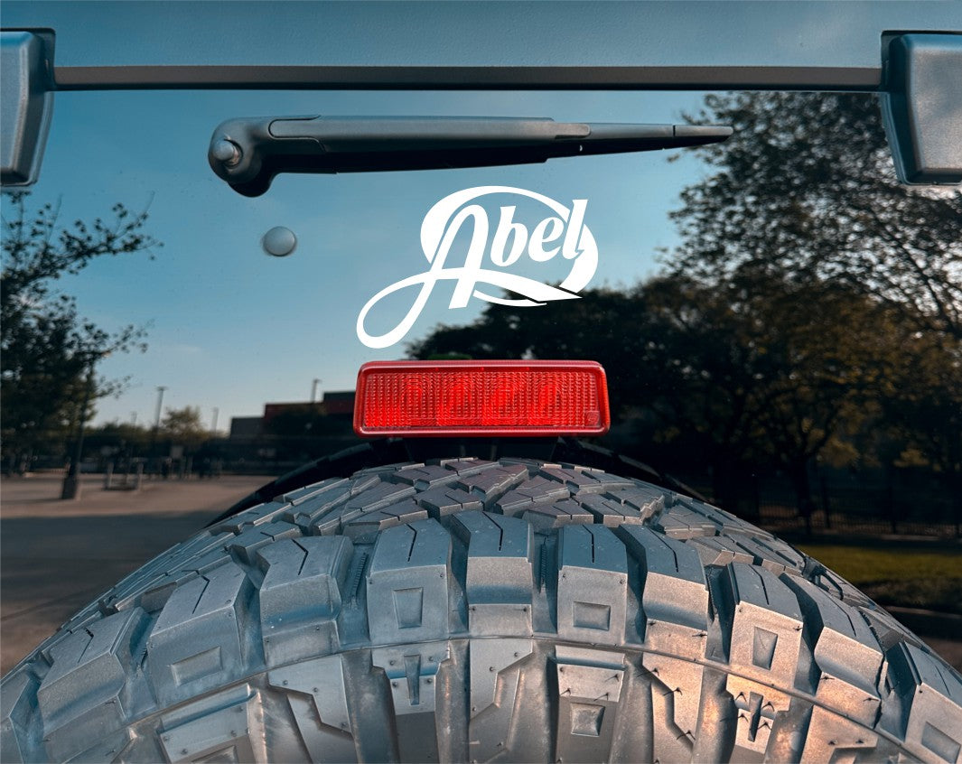 Abel Reels decal, sticker, fishing decal, car sticker