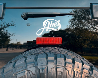 Abel Reels decal, sticker, fishing decal, car sticker