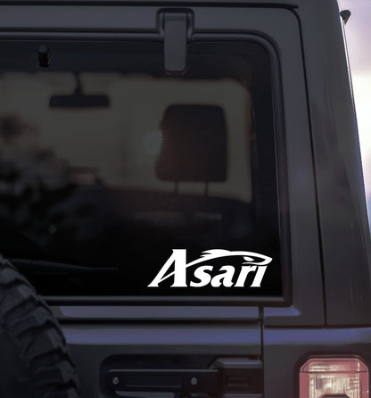 Asari Lures decal, sticker, hunting fishing decal, car sticker