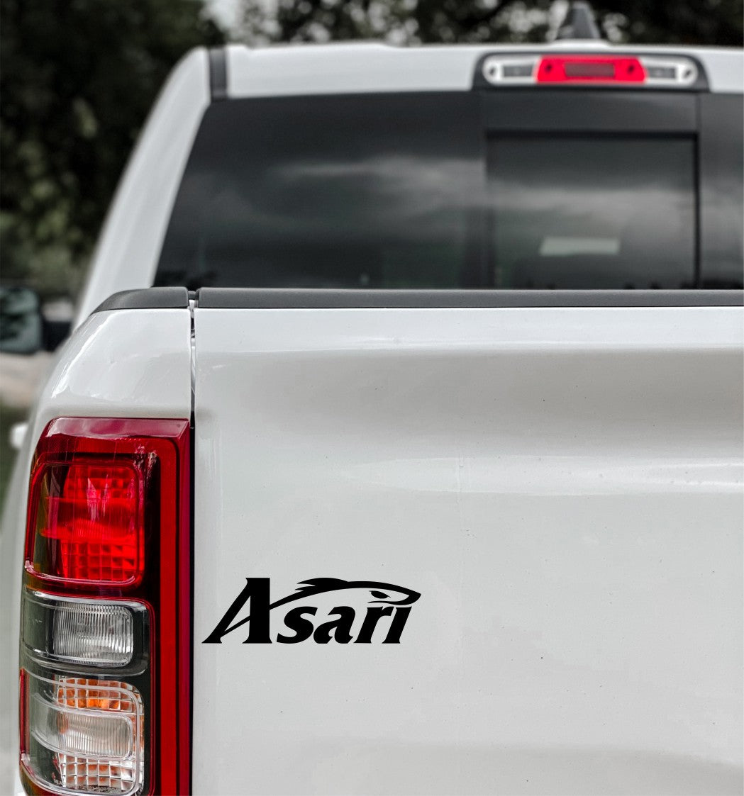 Asari Lures decal, sticker, hunting fishing decal, car sticker