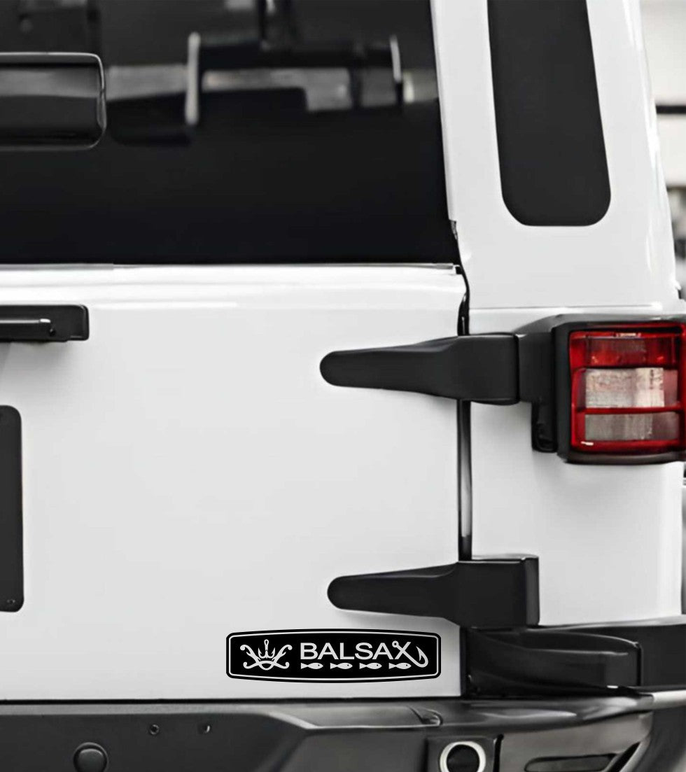 Balsax decal, sticker, fishing hunting decal, car sticker