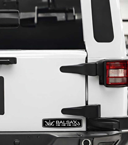 Balsax decal, sticker, fishing hunting decal, car sticker