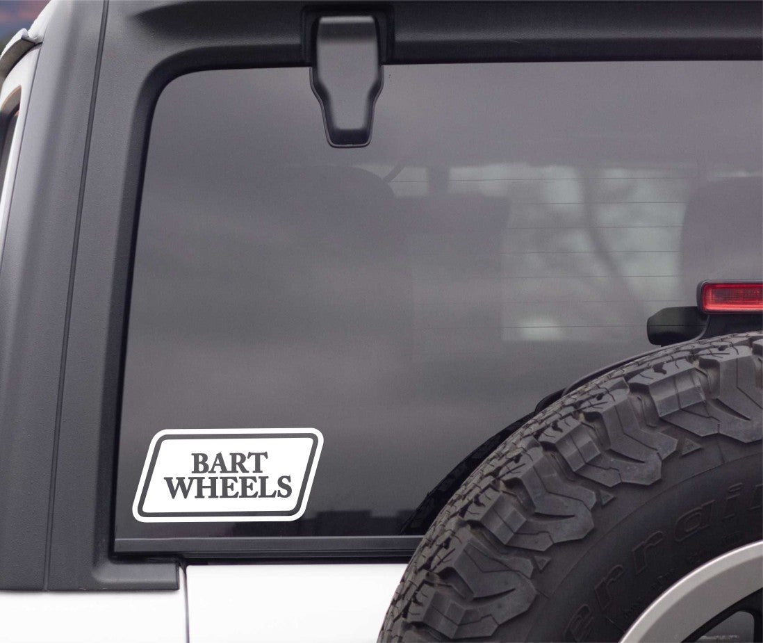 Bart Wheels decal, sticker performance car decal sticker