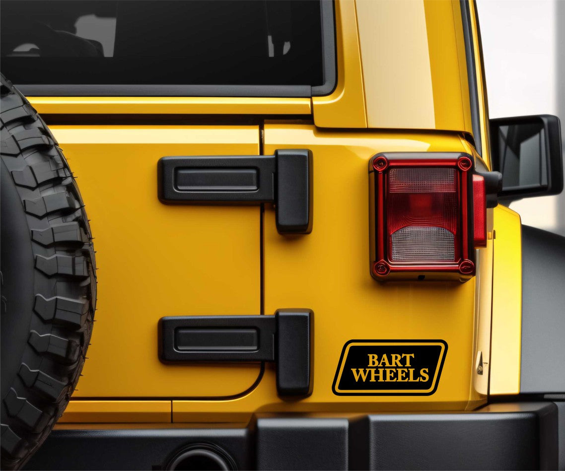 Bart Wheels decal, sticker performance car decal sticker