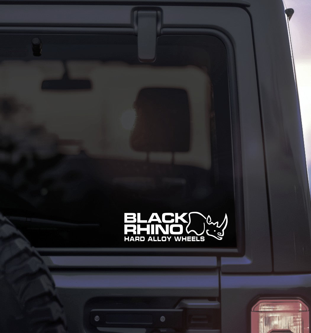Black Rhino Wheels decal, sticker performance decal, car sticker