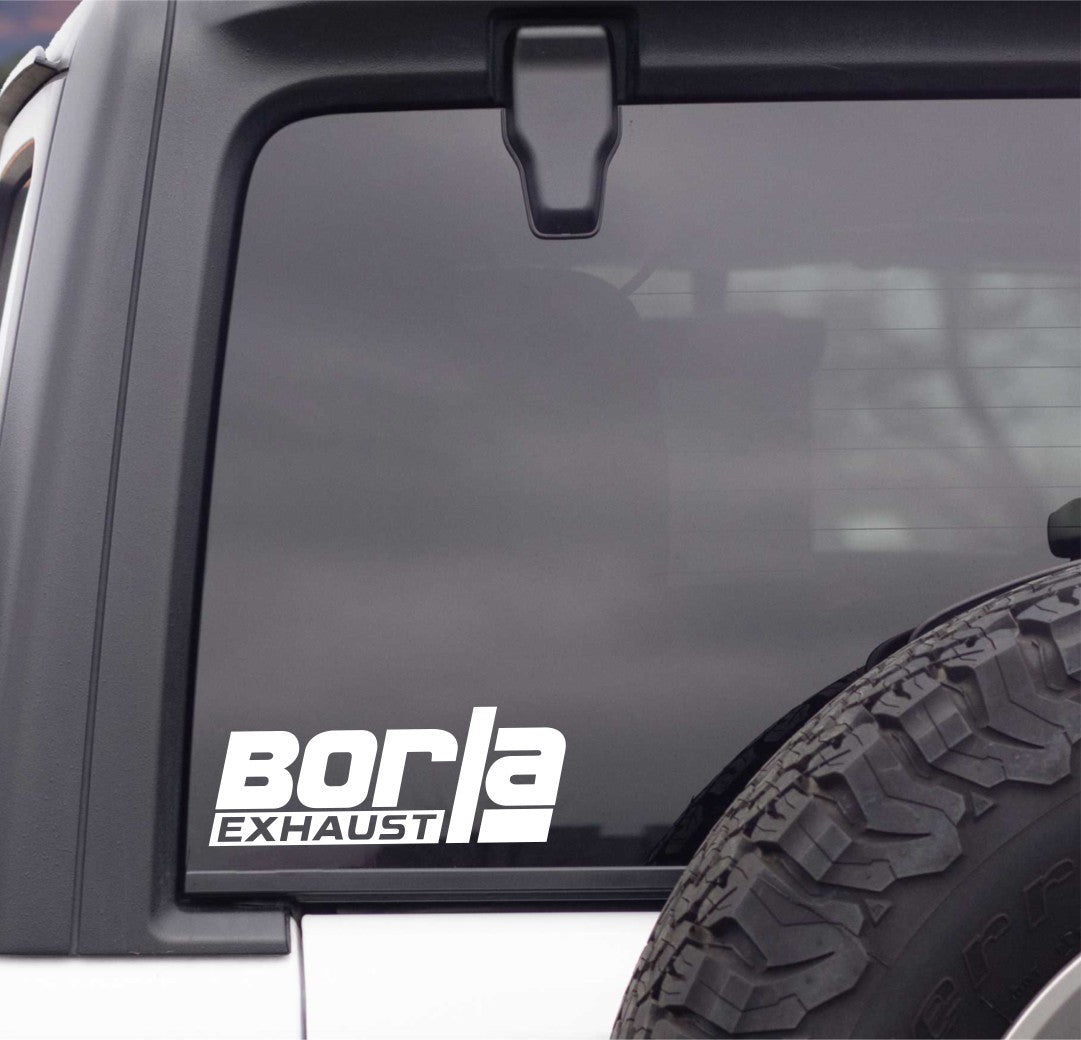 Borla exhaust decal, sticker, performance decal, car sticker