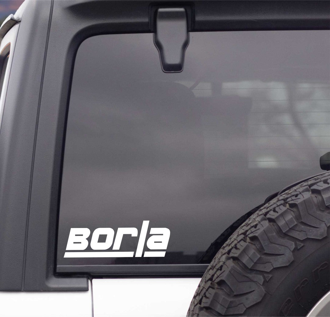 Borla exhaust decal, sticker, performance decal, car sticker