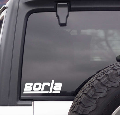 Borla exhaust decal, sticker, performance decal, car sticker