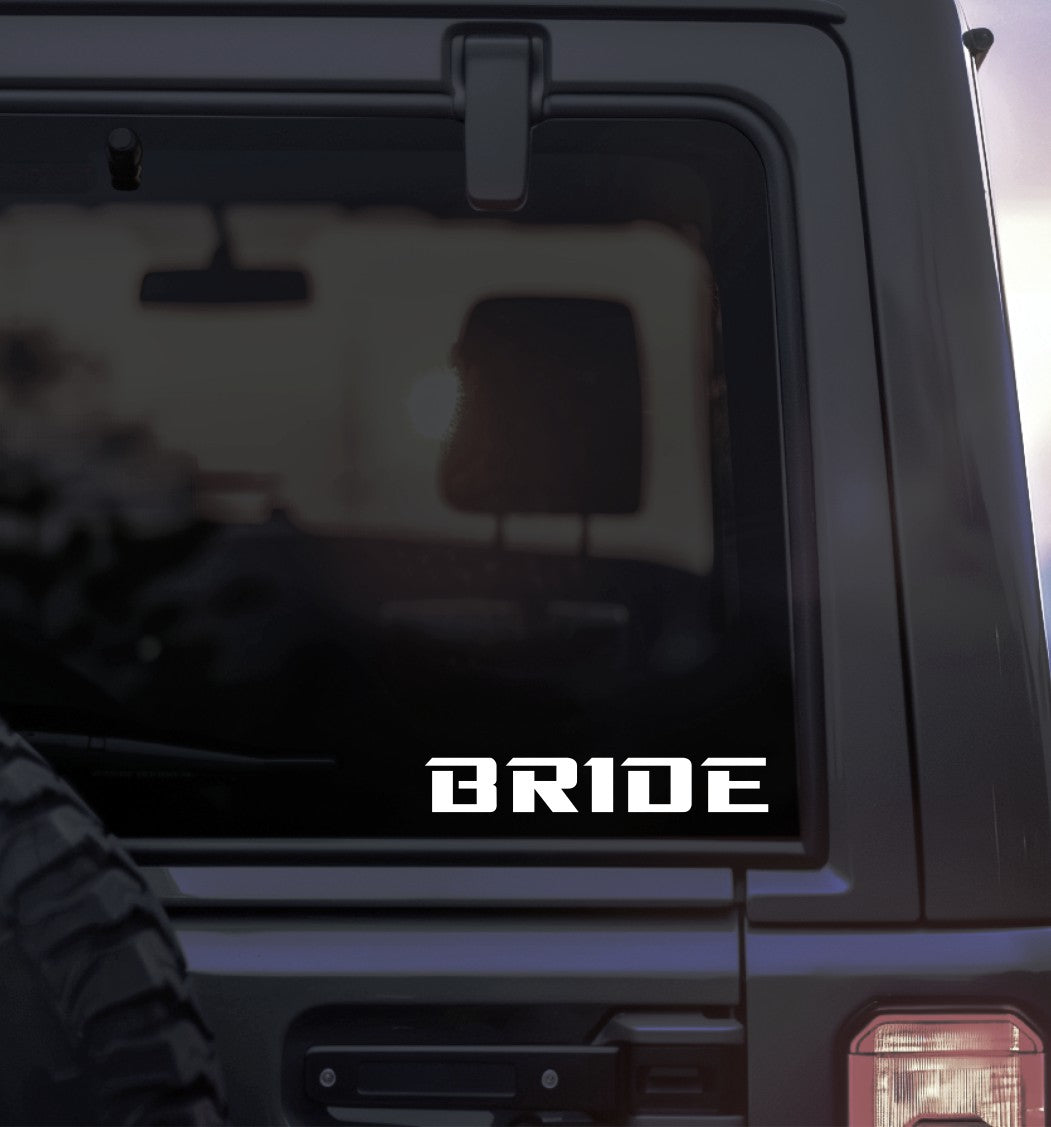 Bride decal, sticker, performance decal, car sticker