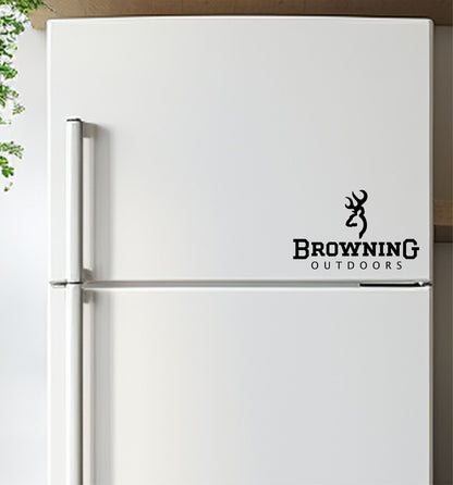 Browning Outdoors decal, sticker, hunting fishing decal, car sticker