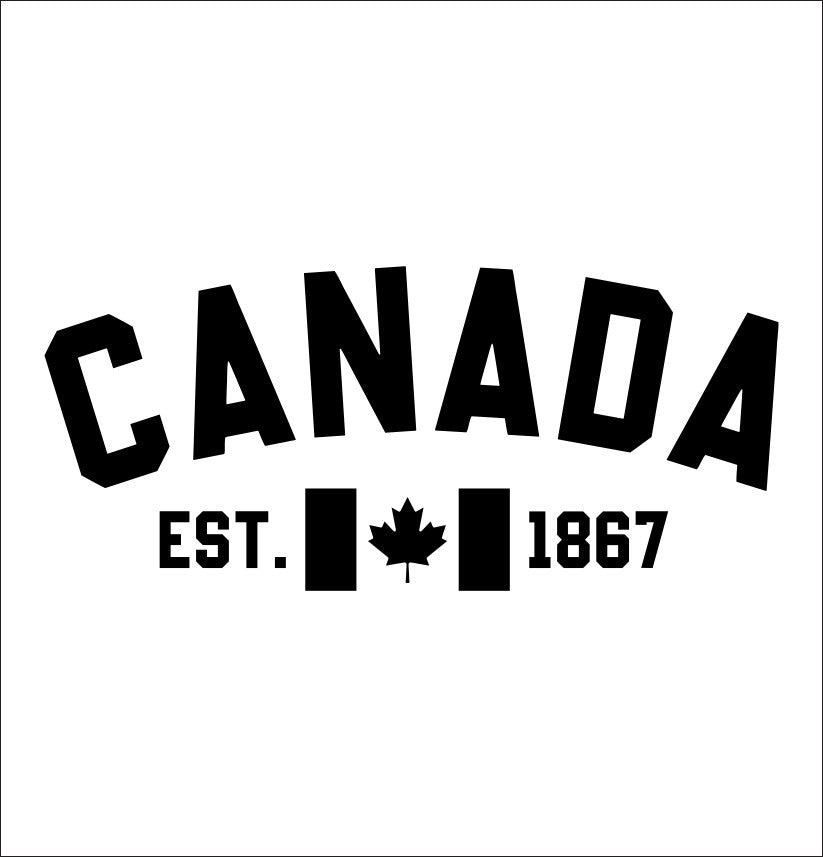 Canada EST 1867 decal, sticker, canada sticker, car decal