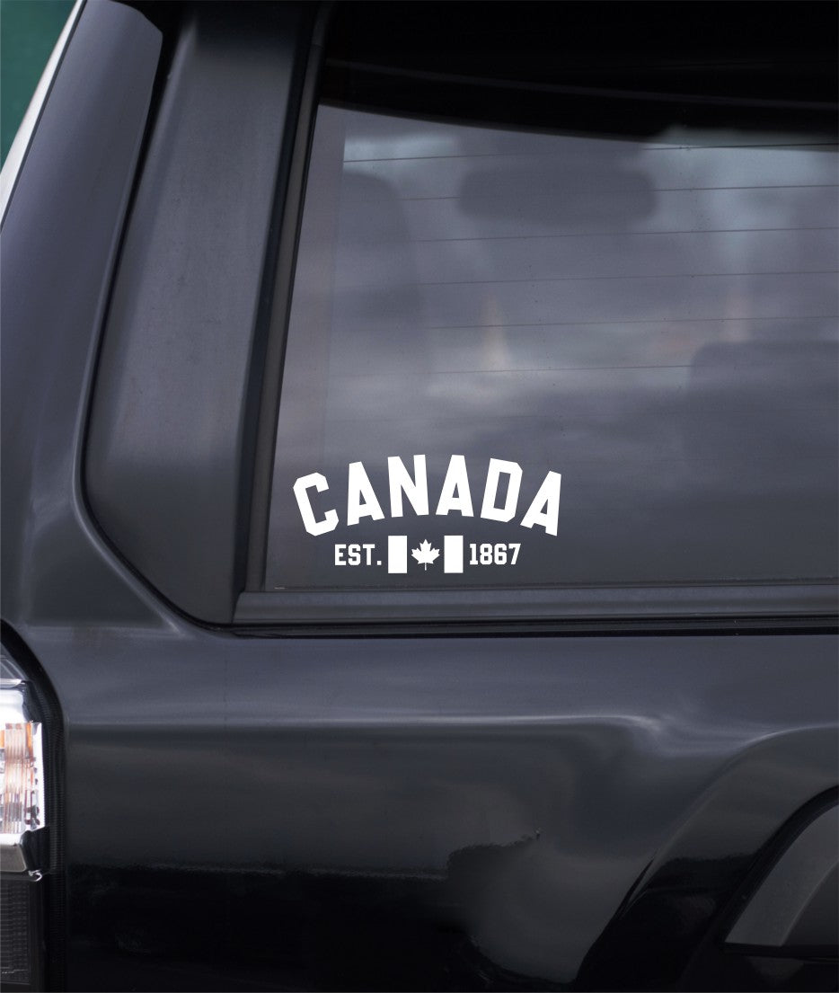 Canada EST 1867 decal, sticker, canada sticker, car decal