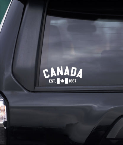 Canada EST 1867 decal, sticker, canada sticker, car decal