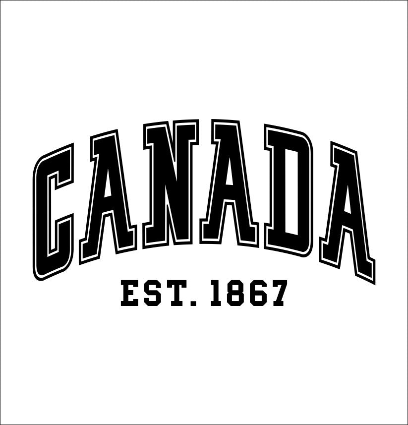 Canada EST 1867 decal, sticker, canada sticker, car decal b