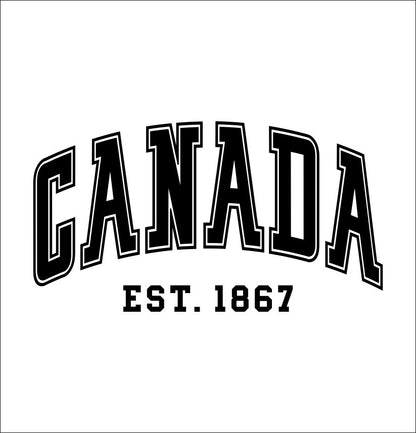 Canada EST 1867 decal, sticker, canada sticker, car decal b