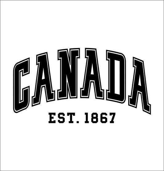 Canada EST 1867 decal, sticker, canada sticker, car decal b